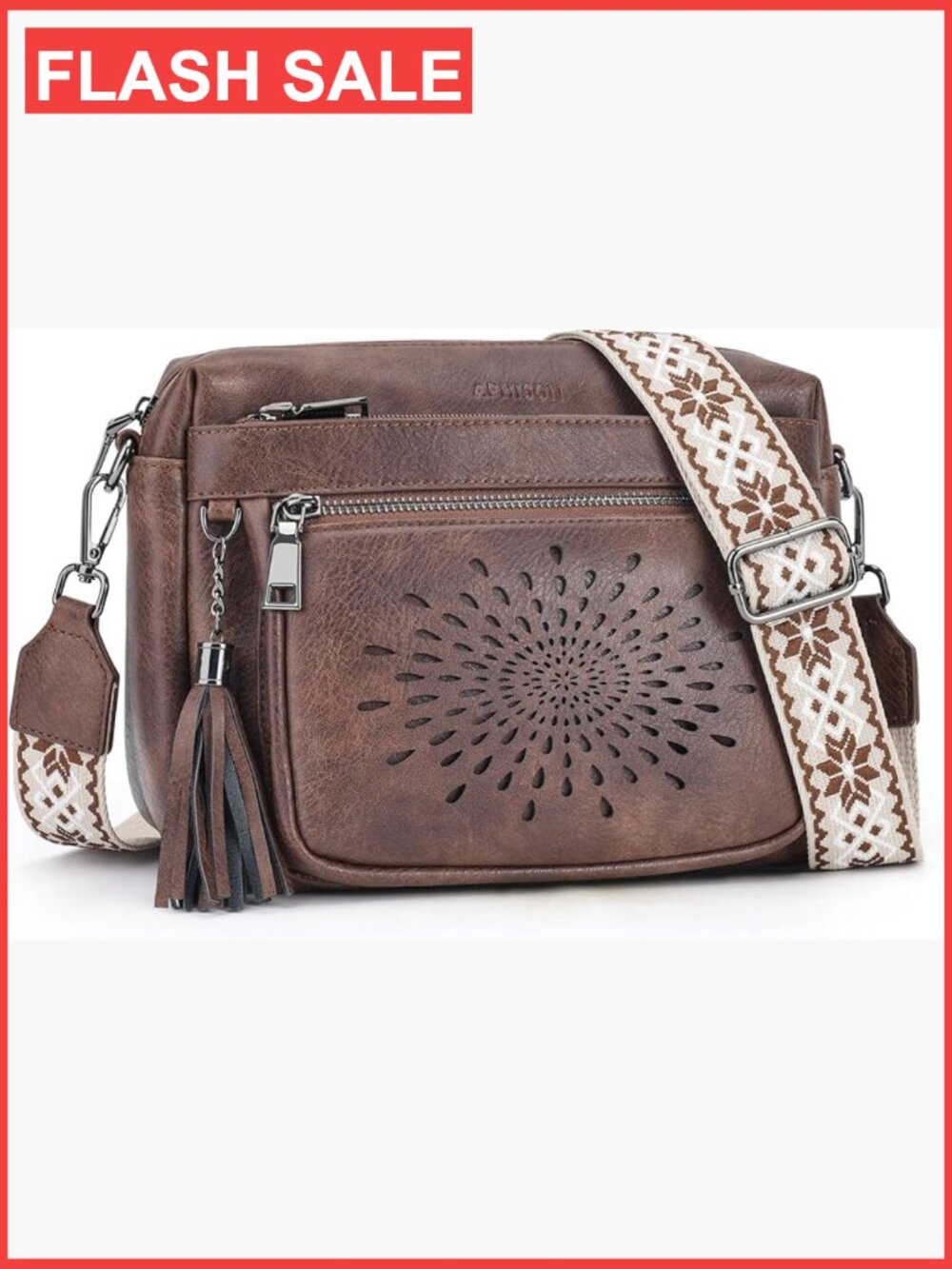 Quilted Vegan Leather Crossbody Bag with Adjustable Strap
